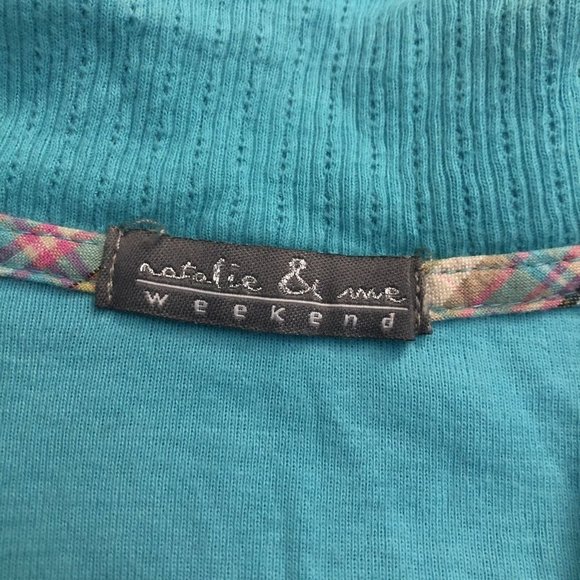 Natalie & me weekend polo Collar Size Small Colorful Small Pocket Details Blue - Picture 5 of 9